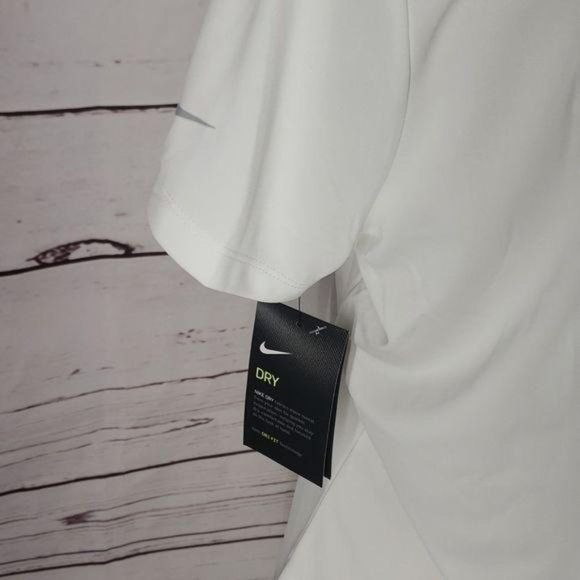 Nike Dri Fit White Golf Polo Hornet Logo NWT Large - Picture 3 of 8